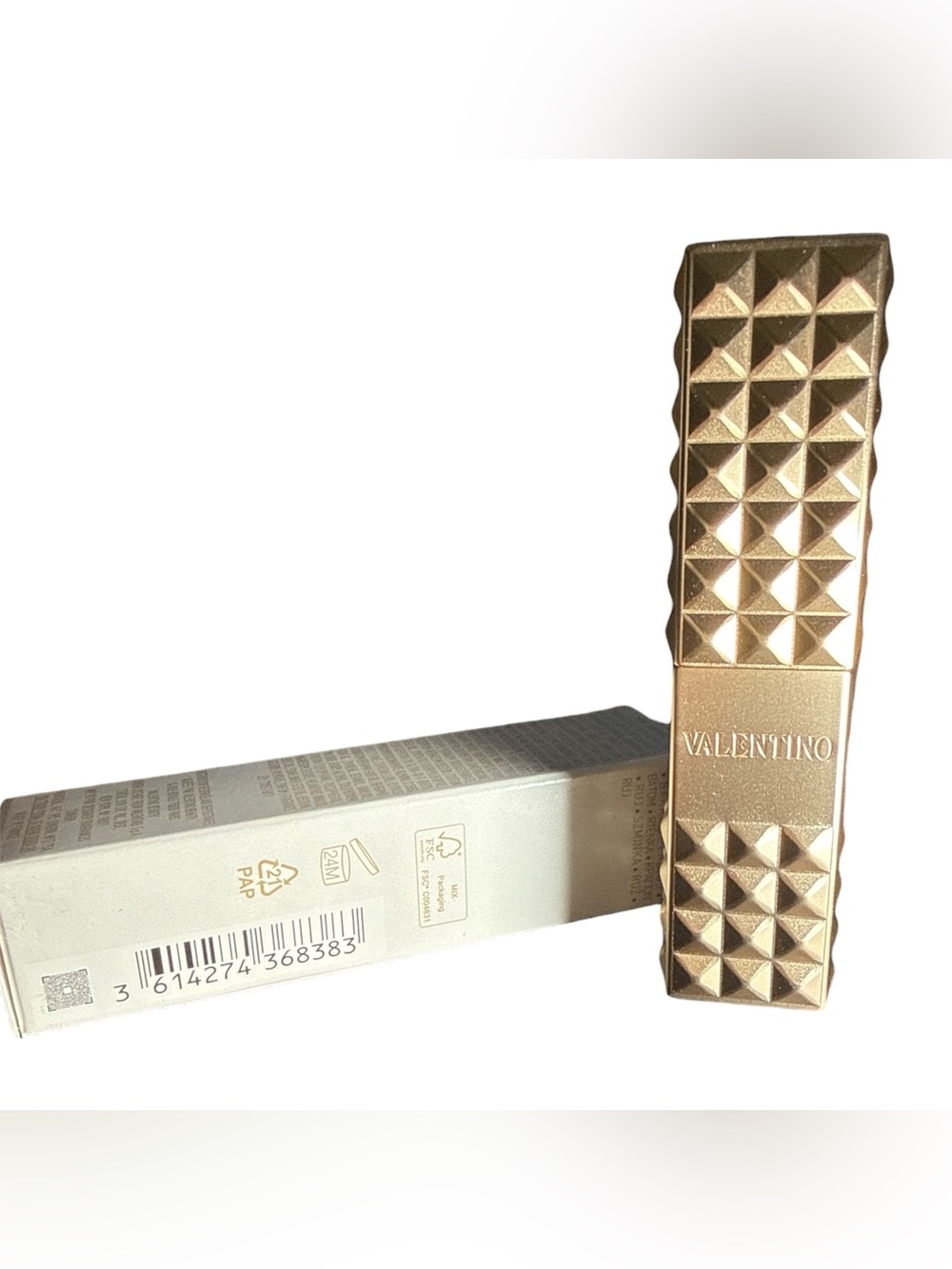 Valentino Studded Lipstick — Dusty Rose with Gold Case
